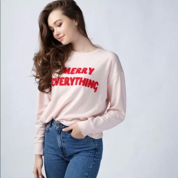 Shiraleah Tops - SOLD NWT “Merry Everything” crewneck sweatshirt - size Medium by Shiraleah